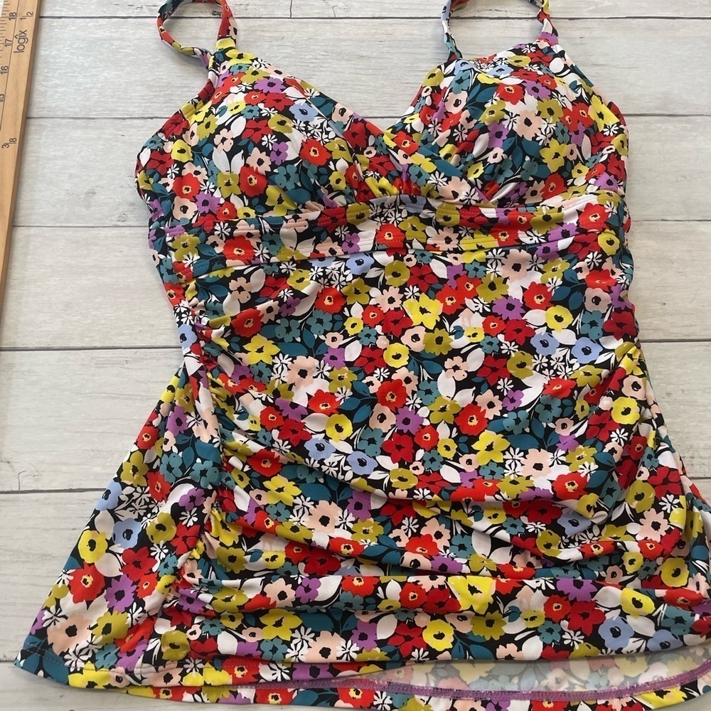 Anne Cole Women's Ditsy Floral-Print Underwire Tankini Top Swimsuit Size 32C/34B - Picture 4 of 11